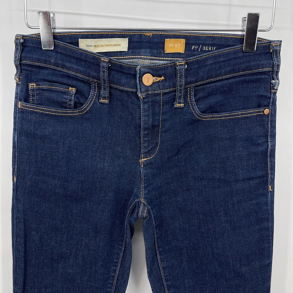 Anthropolgie Pilcro And The Letterpress Size 27 Serif Queen Bee Skinny Jeans - Picture 4 of 11
